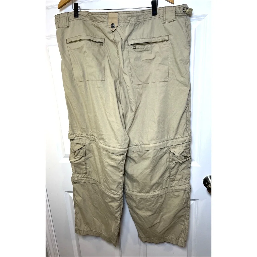 Eddie Bauer Convertible Zip Off Cargo Pants Mens 44x30 Khaki 3-in-1 Gorpcore